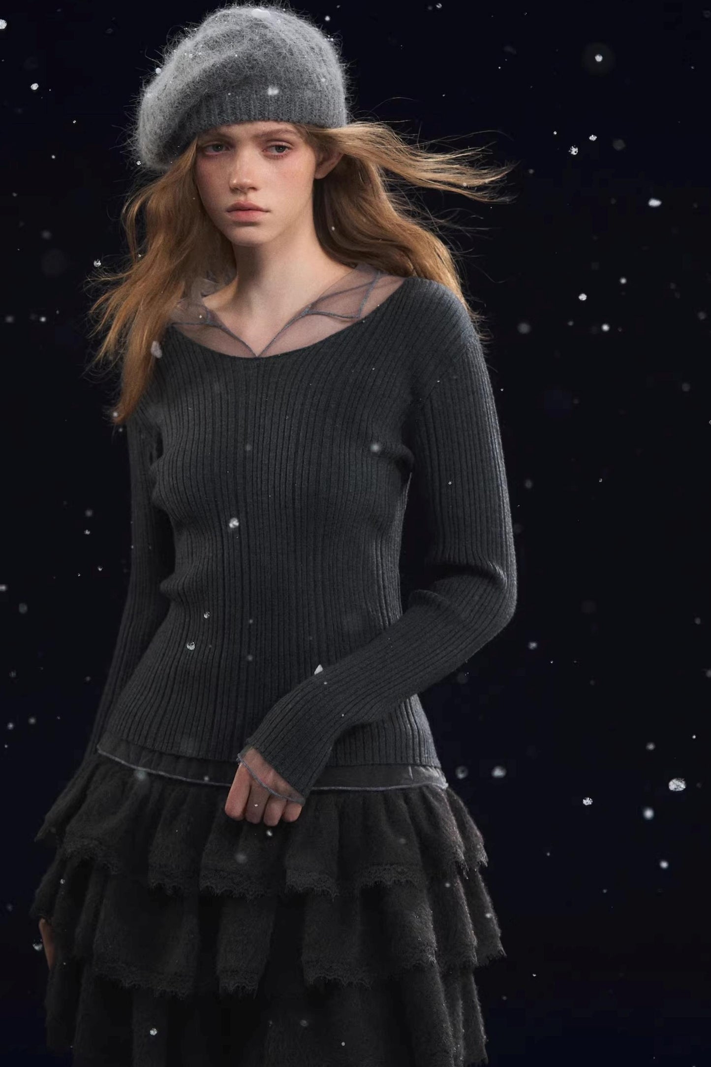 Mesh Splicing High-Elastic Base Shirt