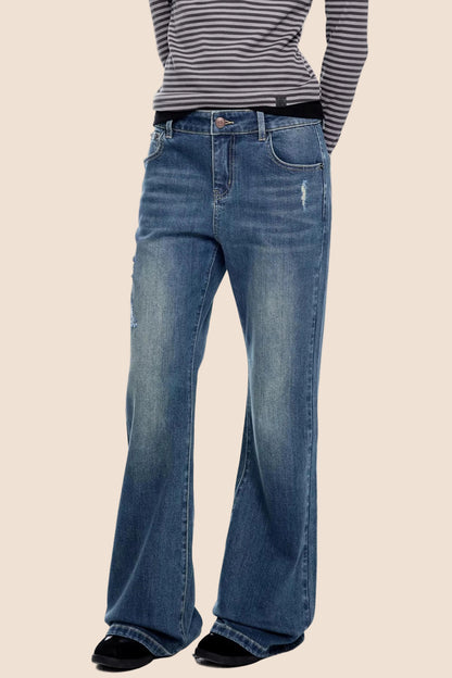 Micro-Flared Vintage Bell-Bottom Pants