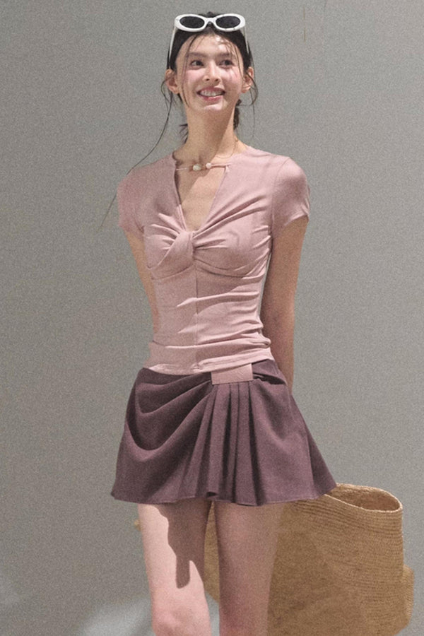 Cool Beaded V-Neck Tee