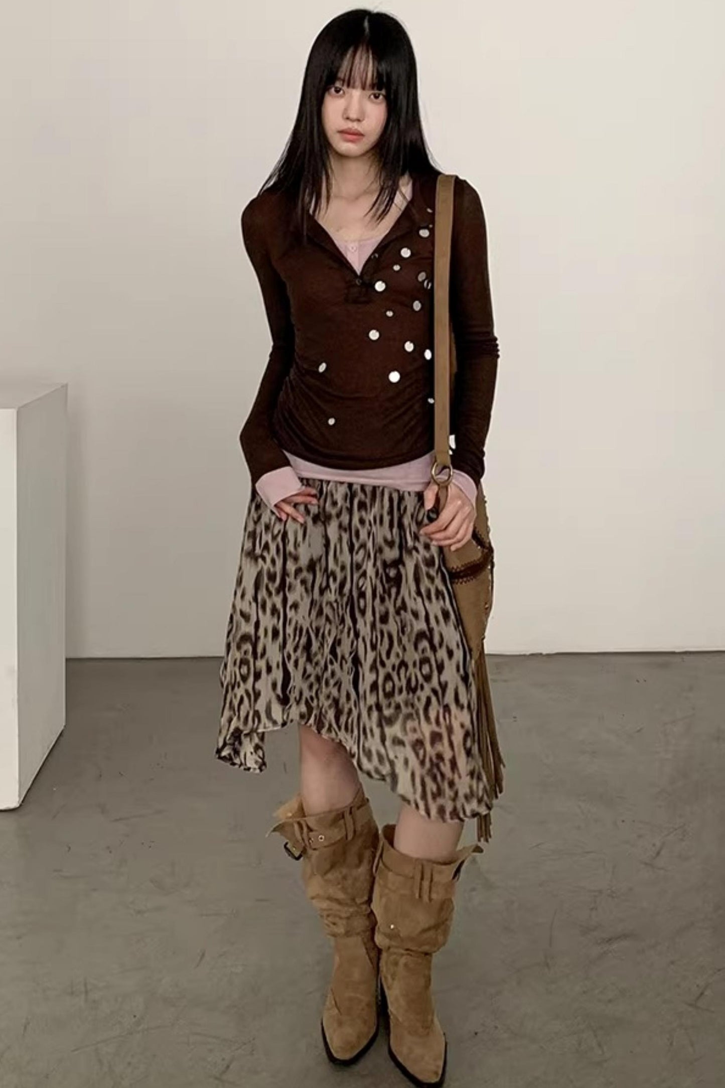 Color-Blocked Sequin Top Set