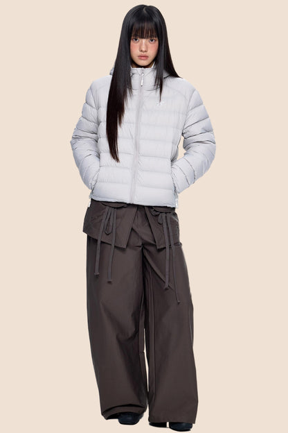 White Duck Down Hooded Jacket