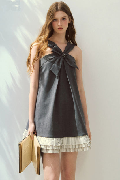 Southern French Gray A-Line Dress