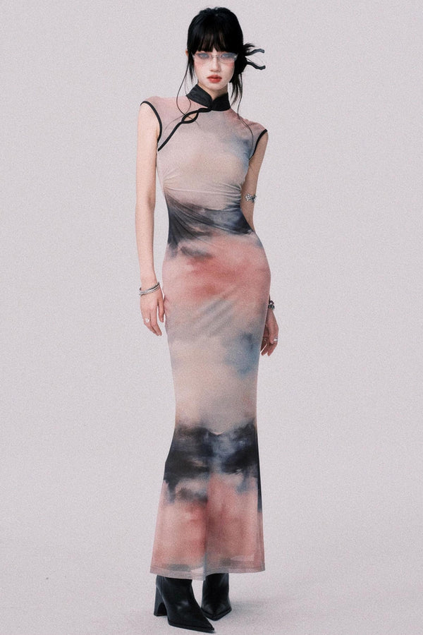 Sunset Cheongsam Dress