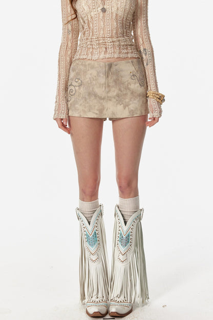 Spring Corduroy Wrap Skirt