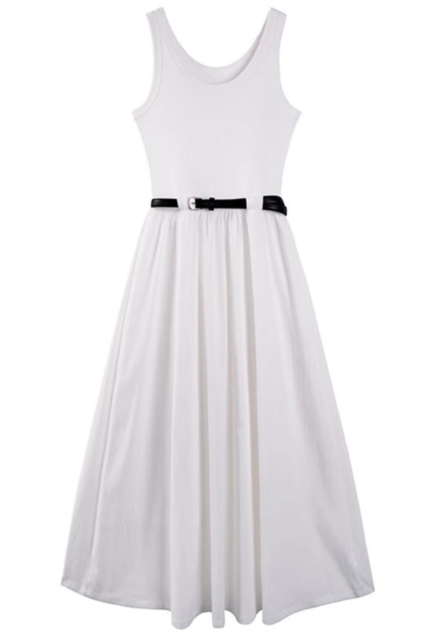 Black Tie-Waist Dress