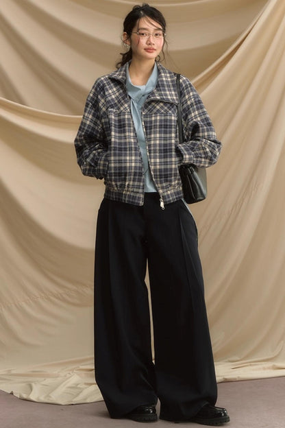 Pleats Gray Trousers