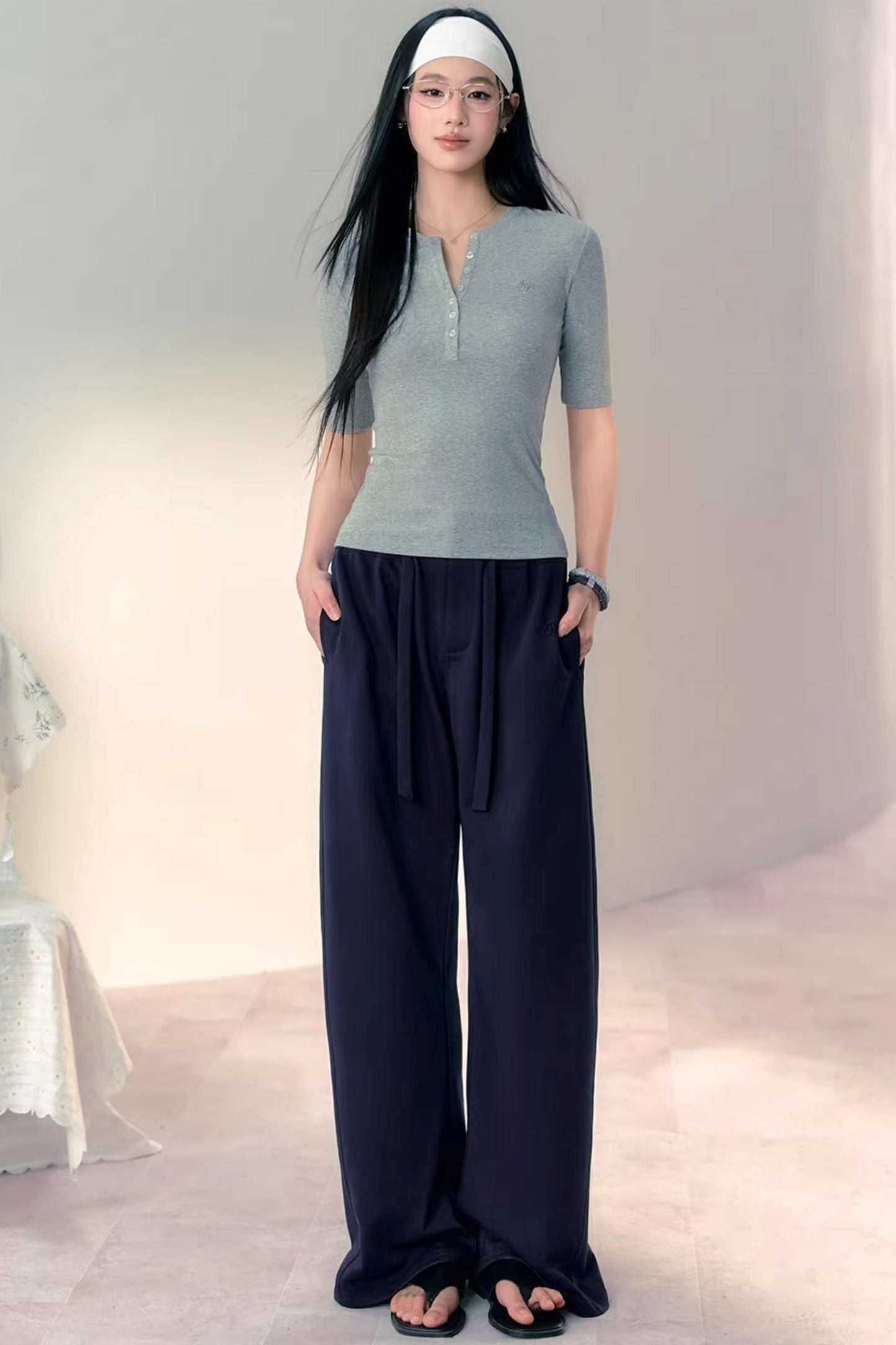 Versatile Slim-Fit Henley Top