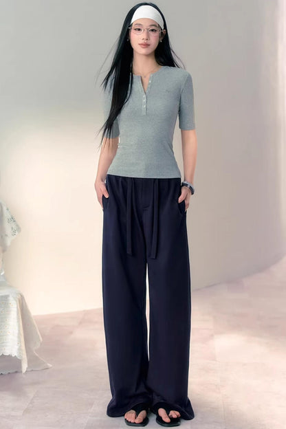 Versatile Slim-Fit Henley Top