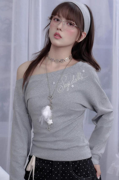 Slanted Shoulder Top