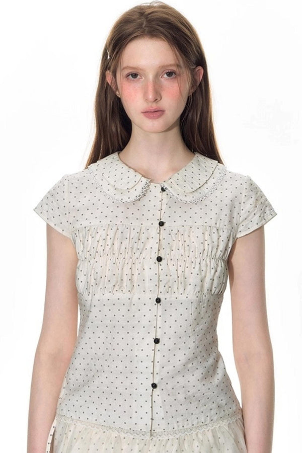 Nap Dot Mesh Culottes Set-Up