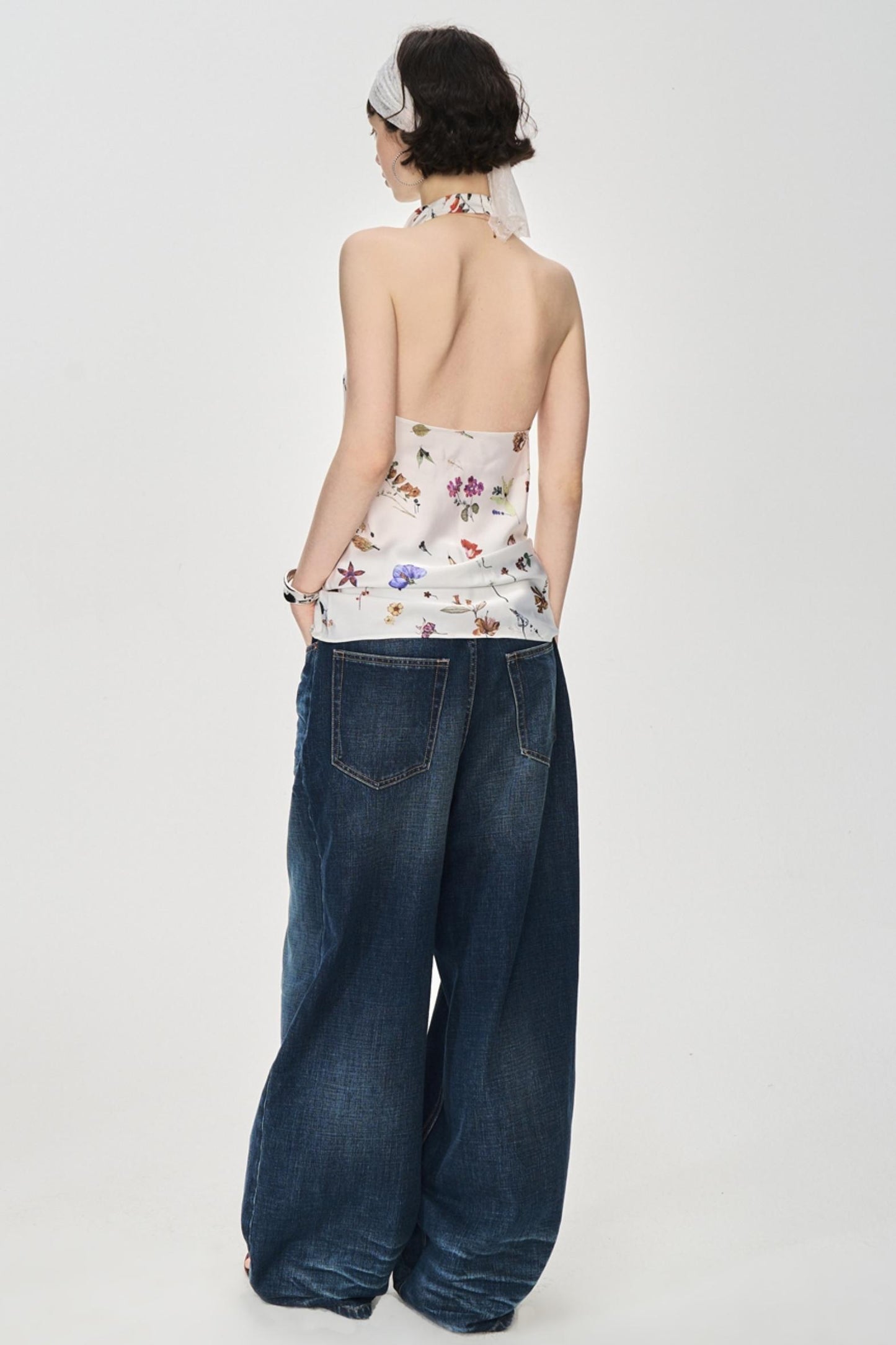 Textured Denim Jeans