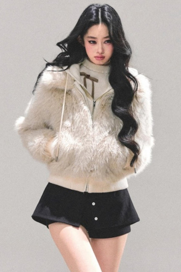 Hooded Fur Winter Coat