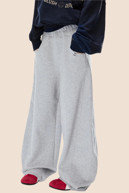 Retro-Sweatpants mit weitem Bein 