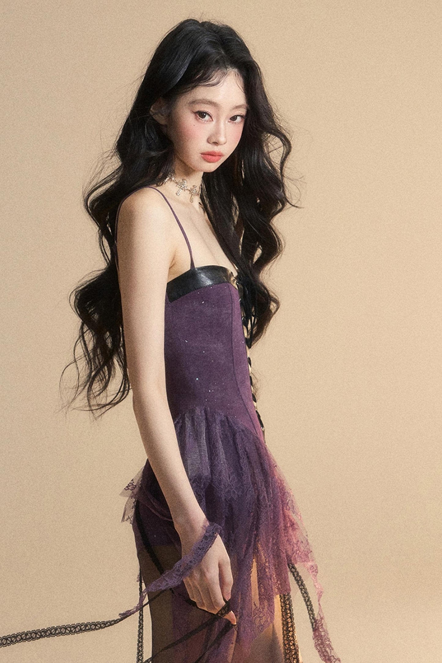 Lace Halter Mini Dress