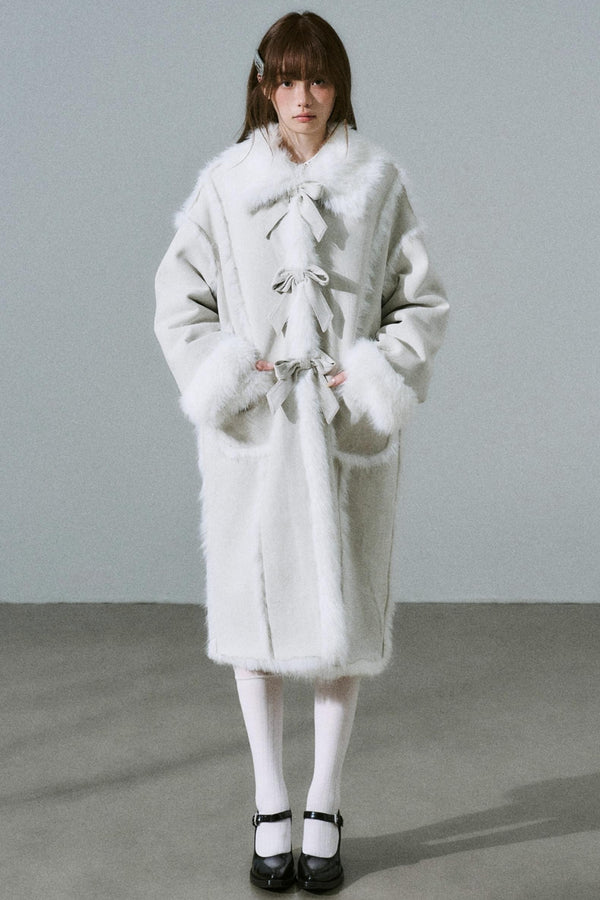 Sweet Silver Grey Fur Jacket