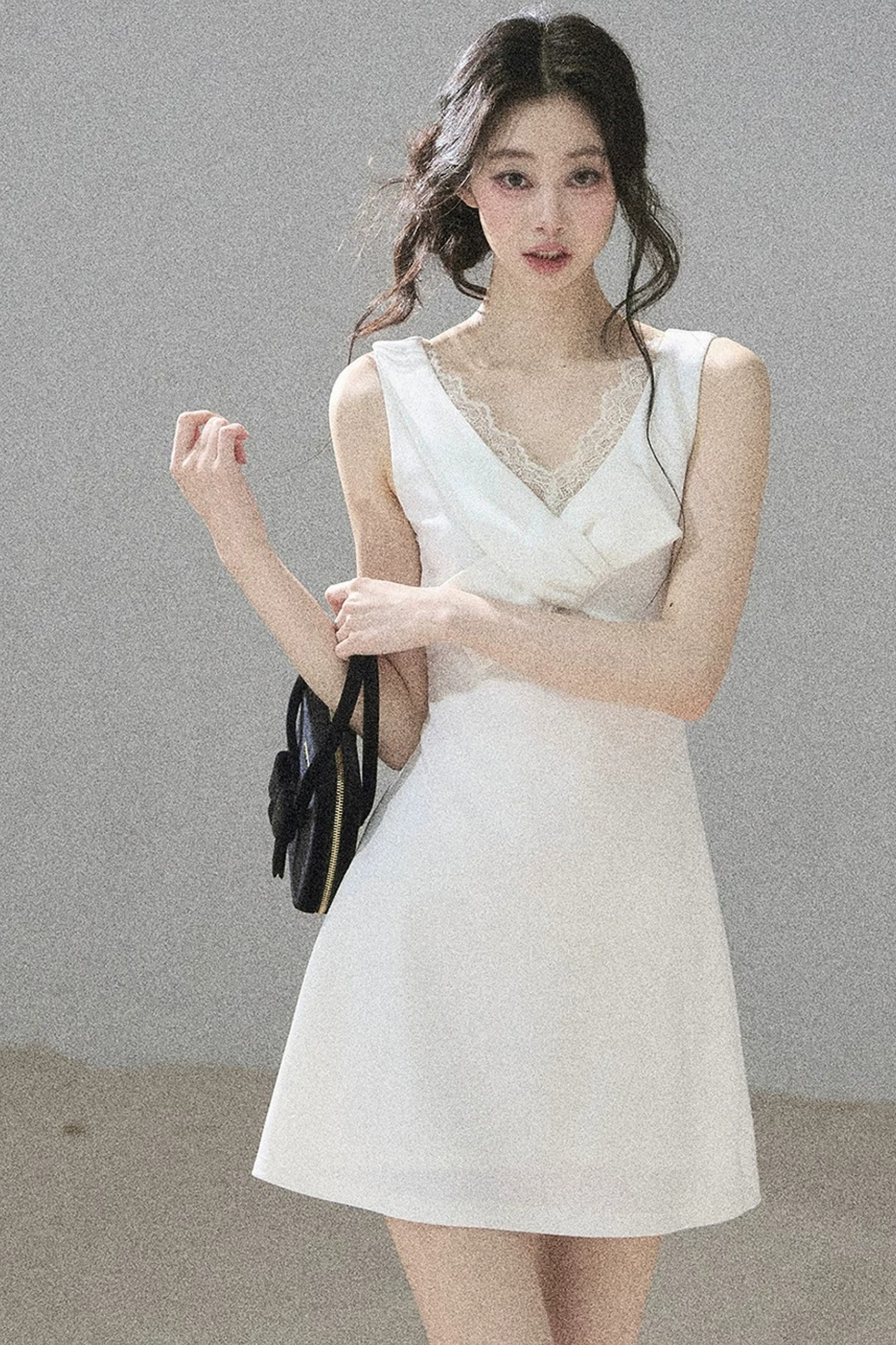 Moonlight Lace V-Neck Dress Set-Up