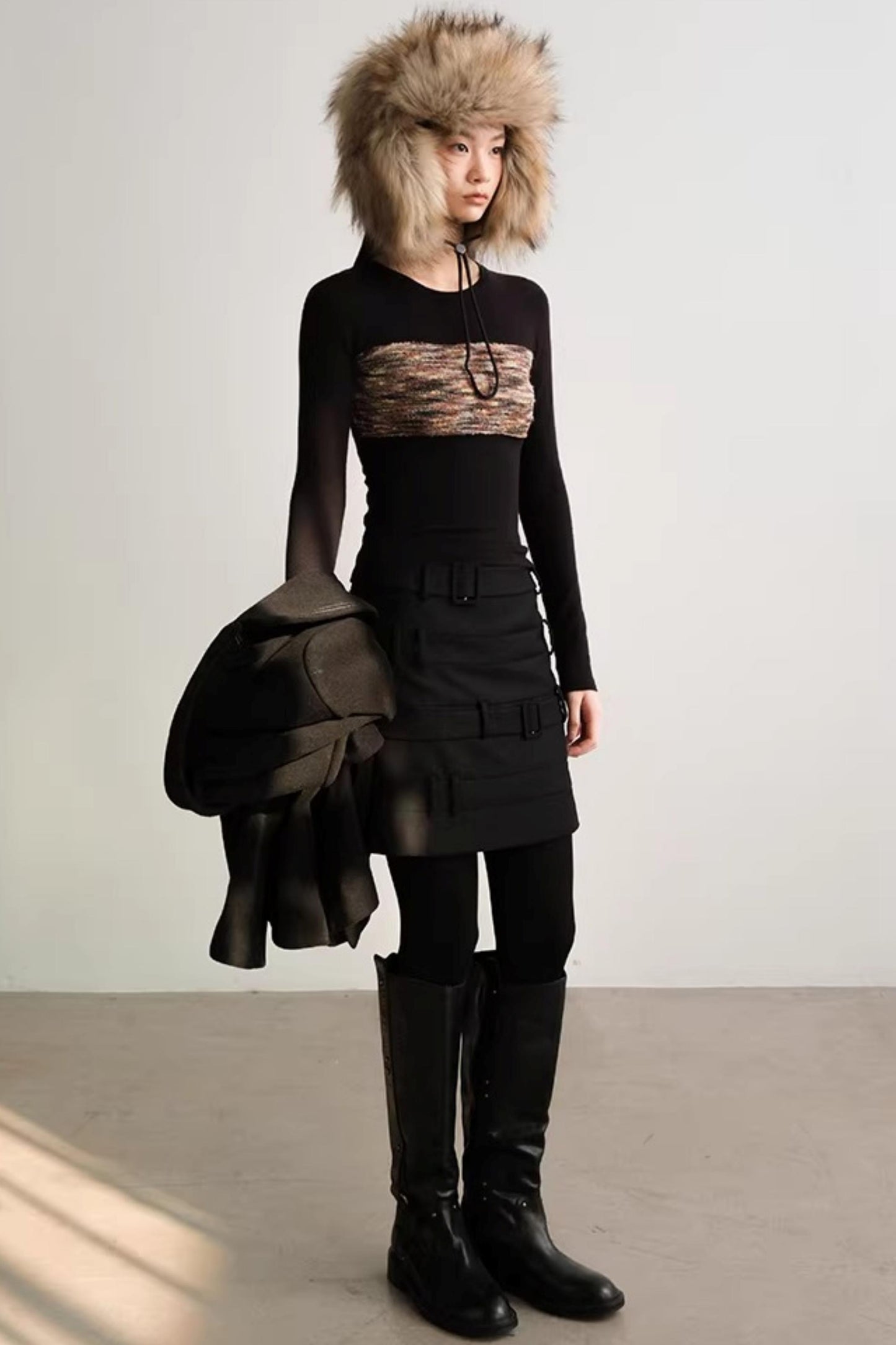 Textured Shadow Wool Sweater