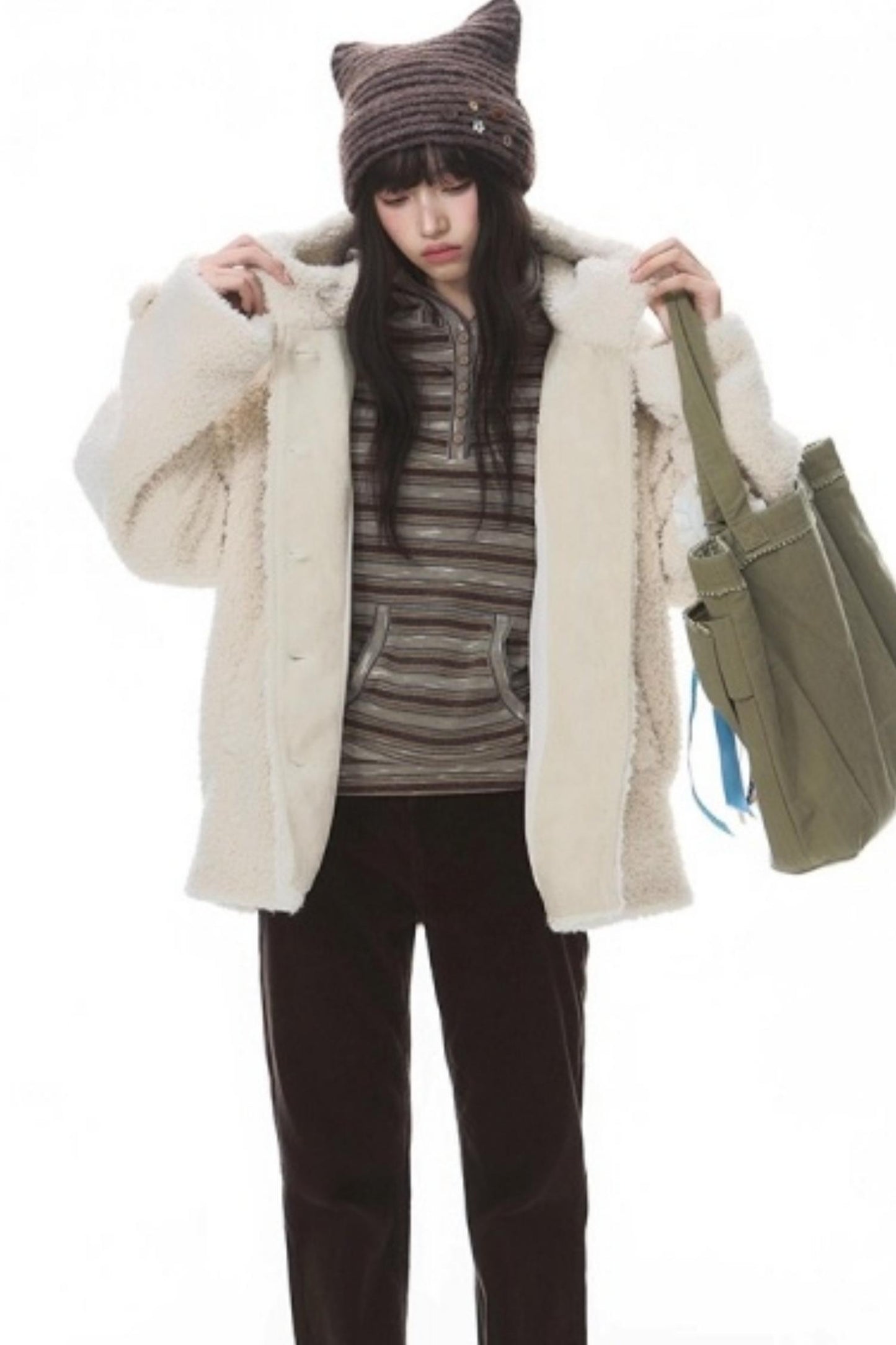 Striped Slimming Stretch Hoodie