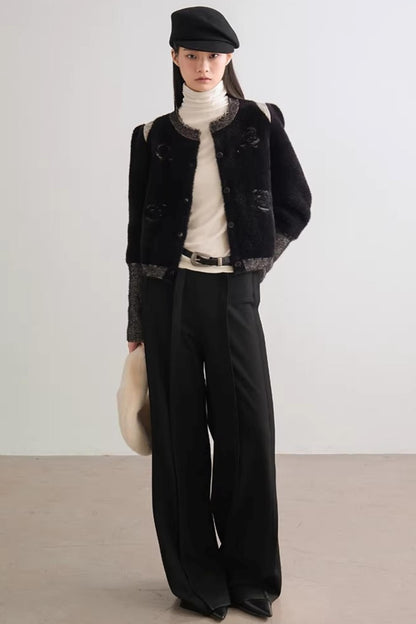 Scattered Roses Jacquard Cardigan