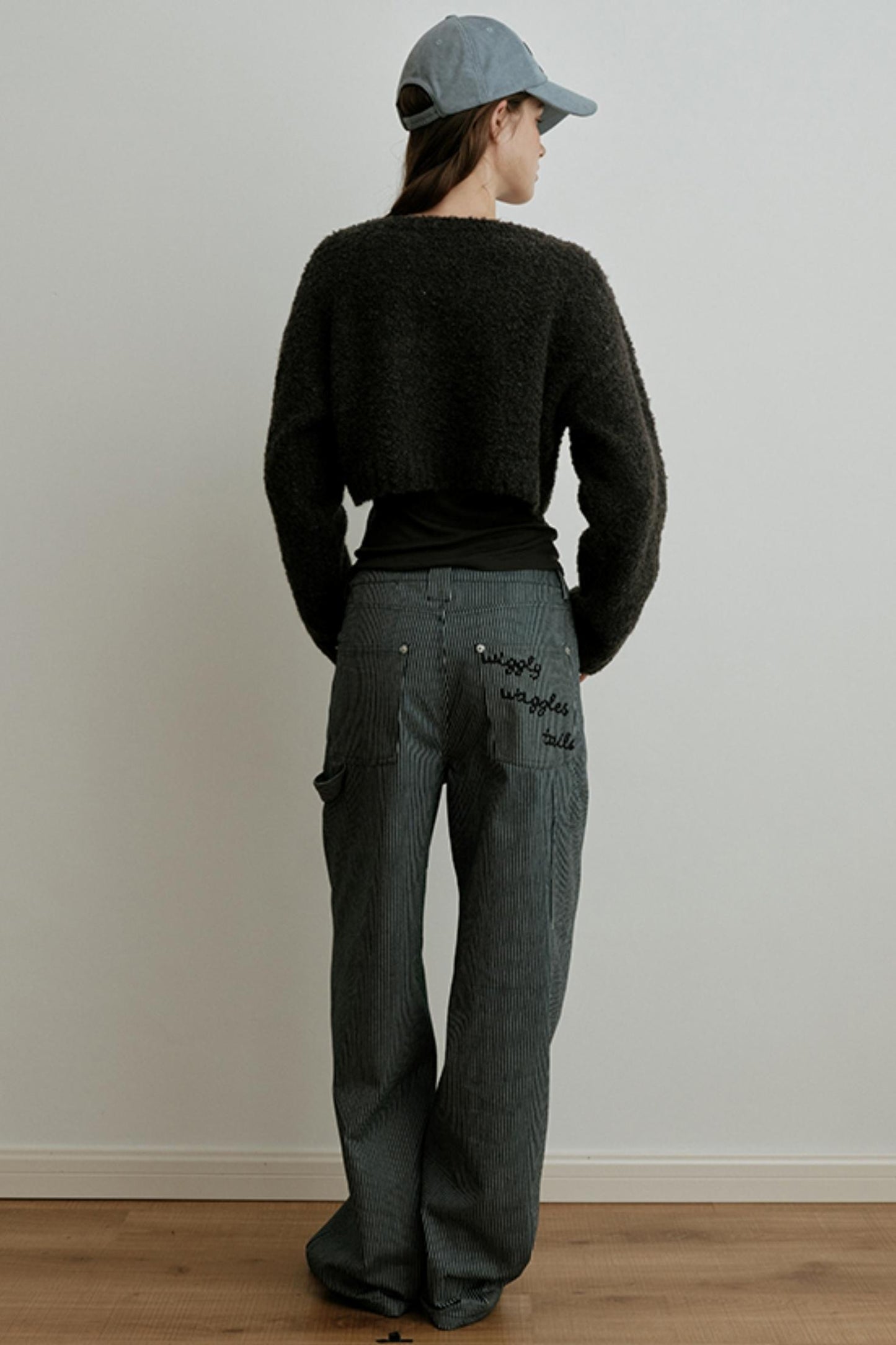 High-Waisted Embroidered Pants