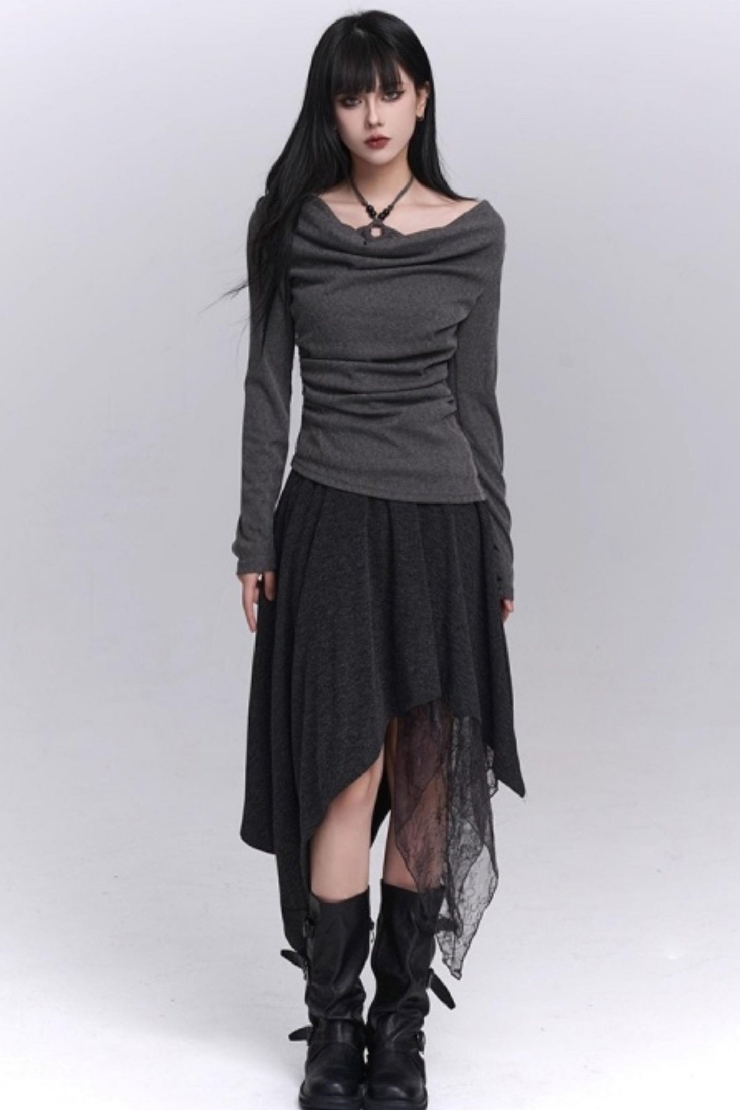 Off-Shoulder Halter Top