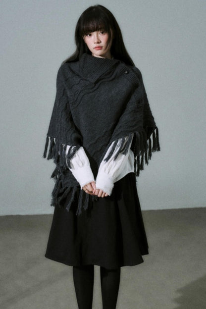 Lost Forest Wool Shawl Cape