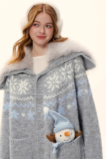 Wool Blend Fair Isle Jacket