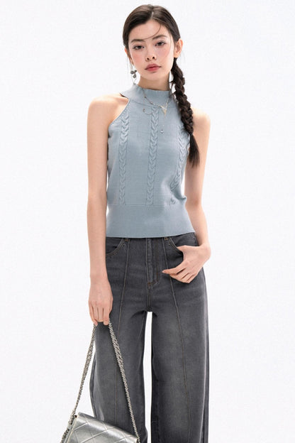 Trendy High-Waist Stacked Jeans