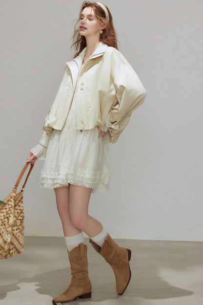 Lace Autumn Trench Coat