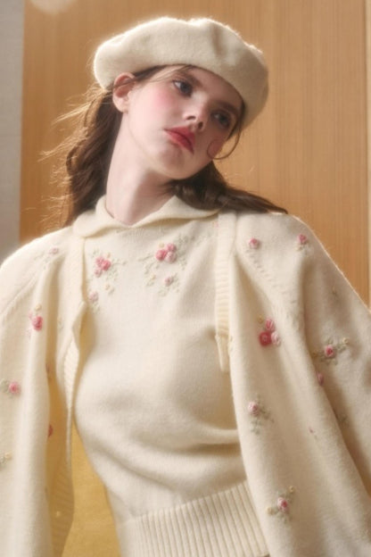 Wool Handmade Embroidered Sweater