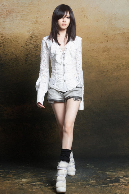 Cutout Punk Vintage Shirt