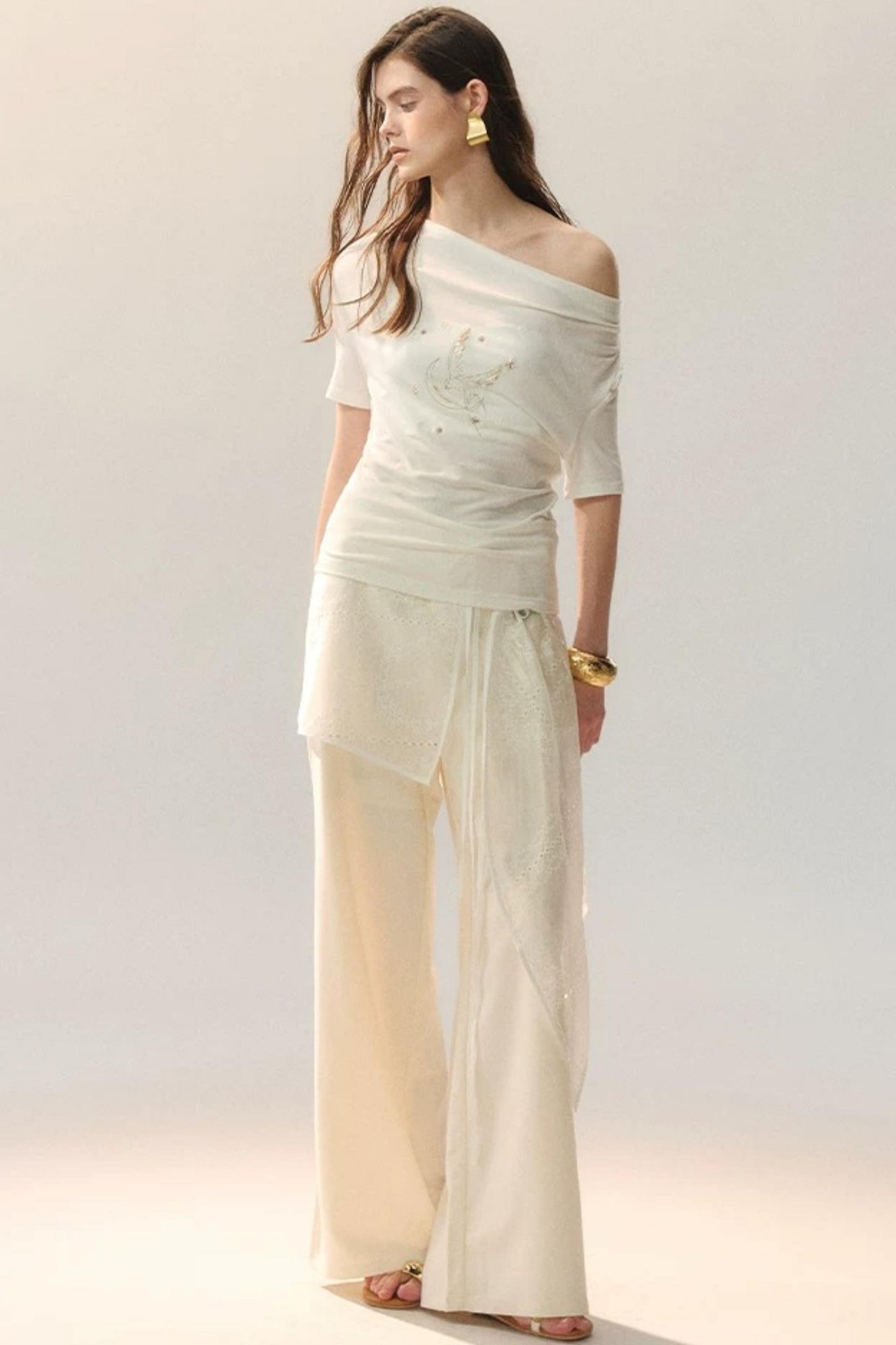 Asymmetric Beaded Bird Top