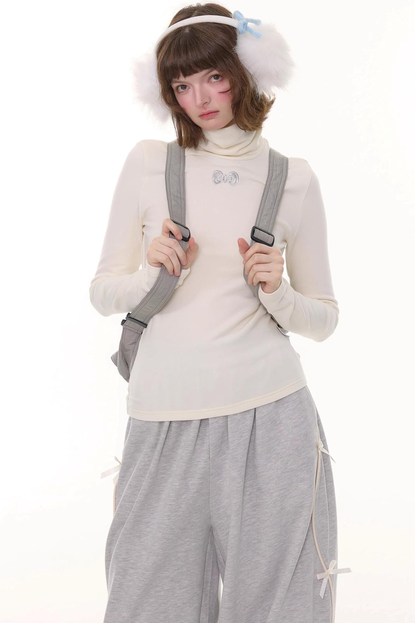 Autumn Retro High Neck Knitted Top