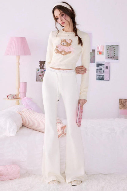 Bear Print Sweater Suspender Set-Up