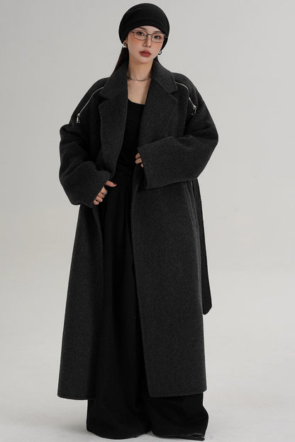 Elegant Shoulder Wool Coat