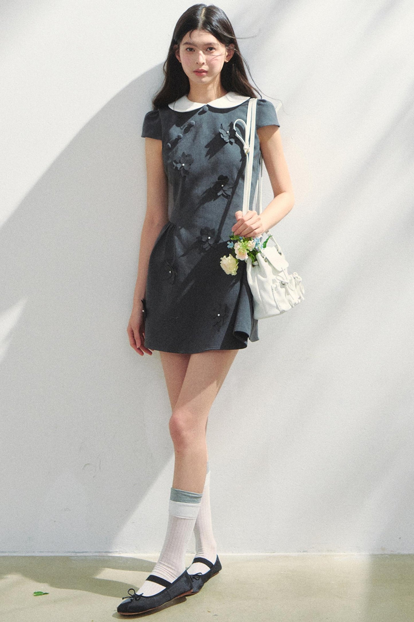 Park Floral Gray Dress
