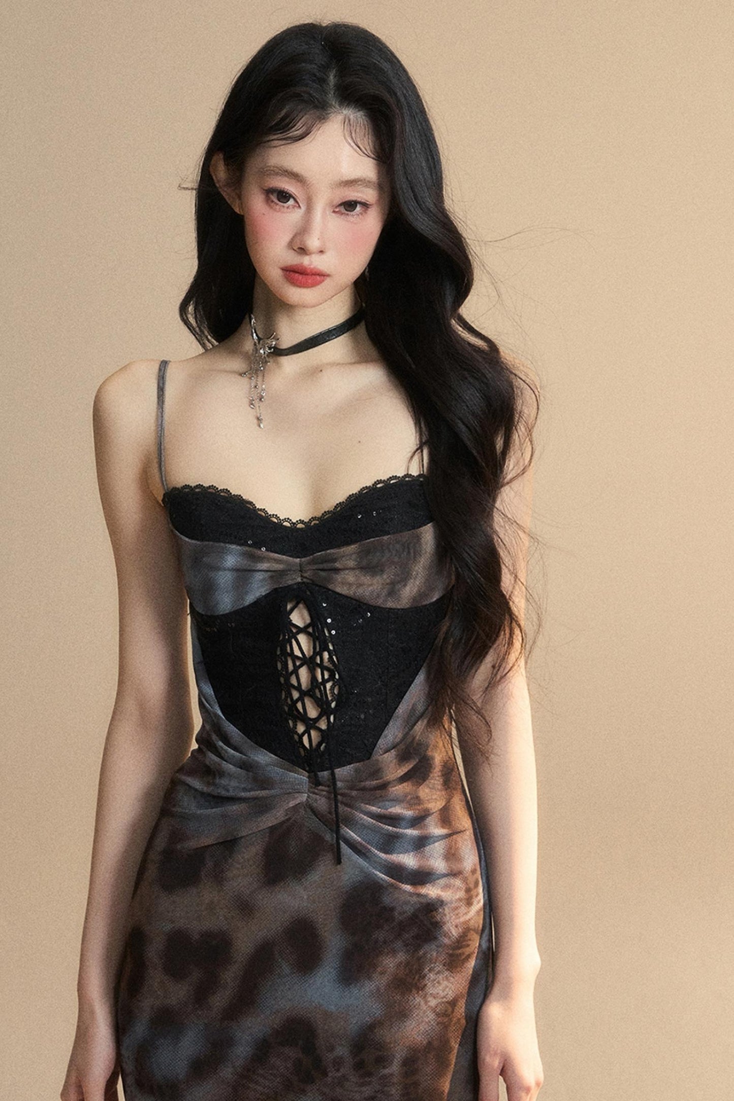 Venus Lace Leopard Dress