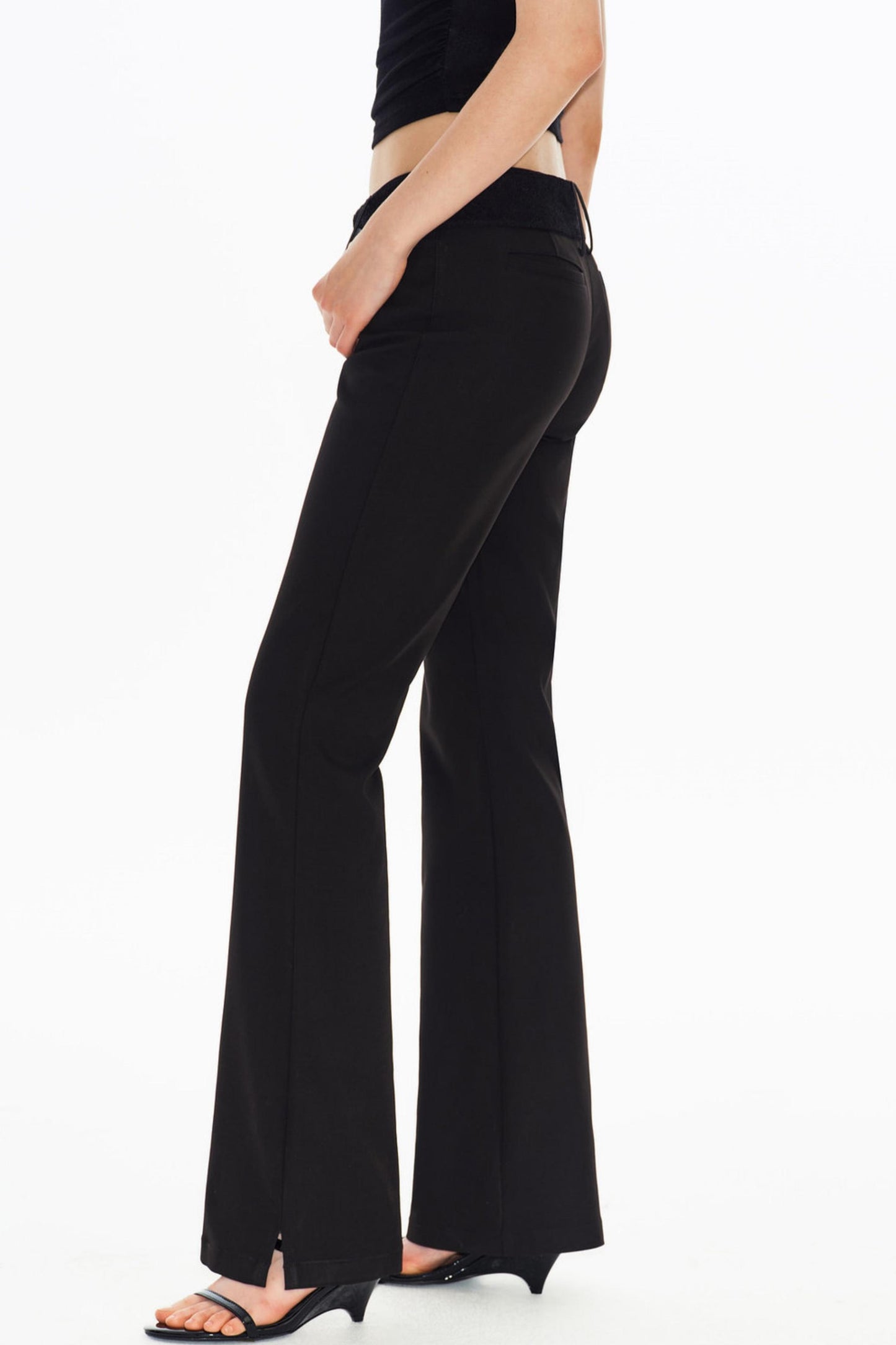 Laise Spliced Flared Pants