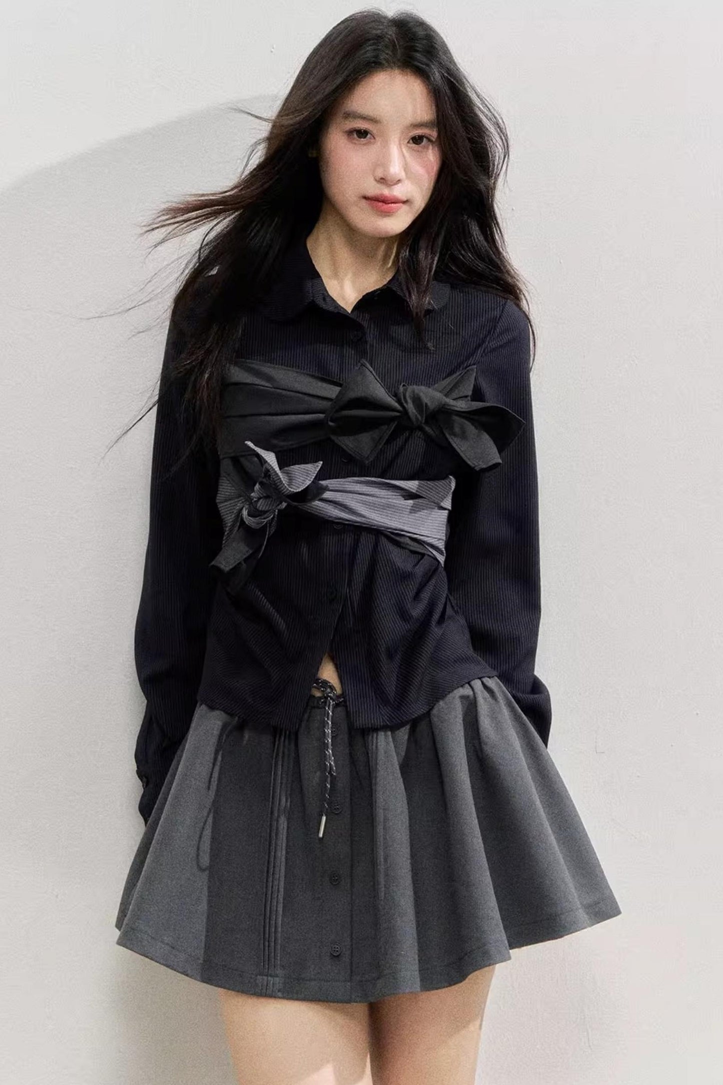 Butterfly Strap Long-Sleeved Shirt