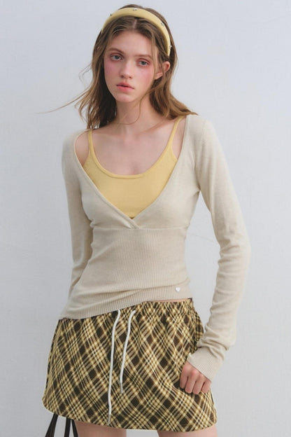Wool Blend Color-Blocked Sweater