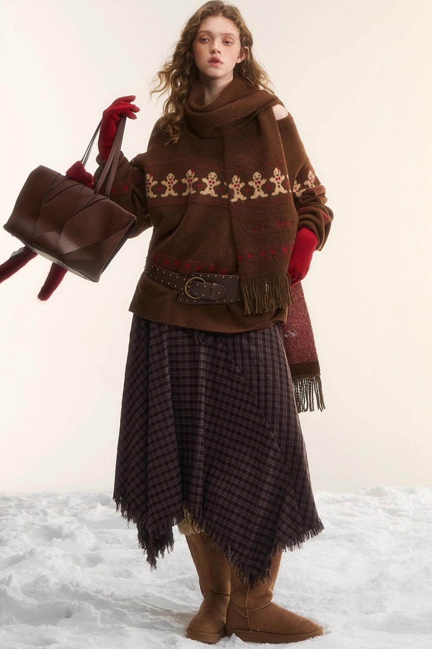 Gingerbread Man Fair Isle Sweater Set