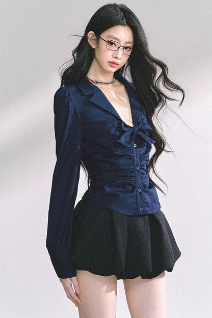 White Moonlight V-Neck Shirt