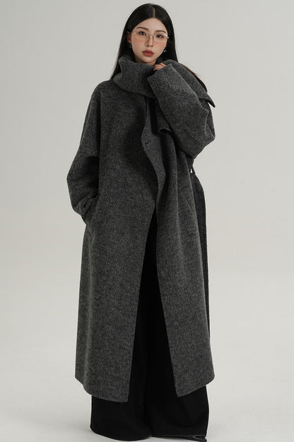 Reversible Long Wool Coat