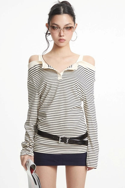 Embroidered Letter Sleeve Top