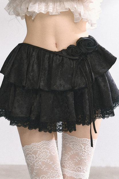 Floral Lace Bustier Skirt