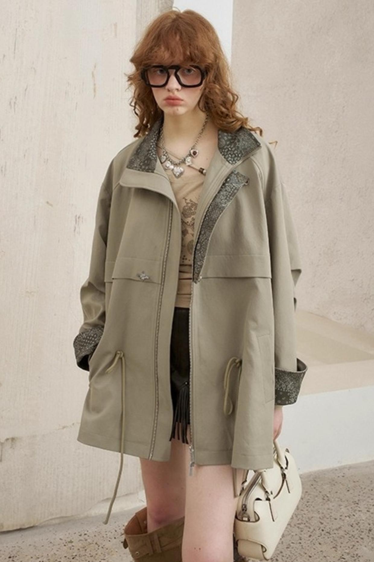 Cashew Flower Trench Coat