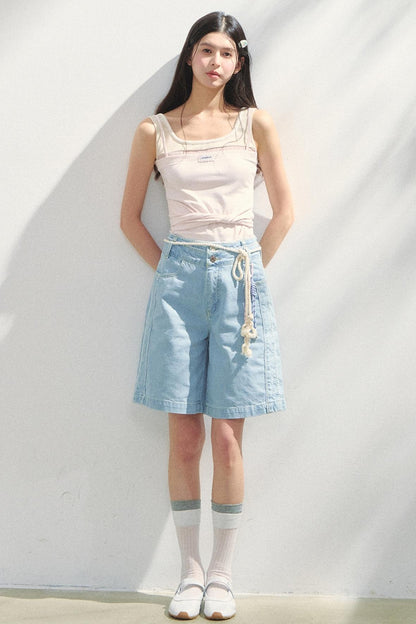 Vintage Lace Denim Pants