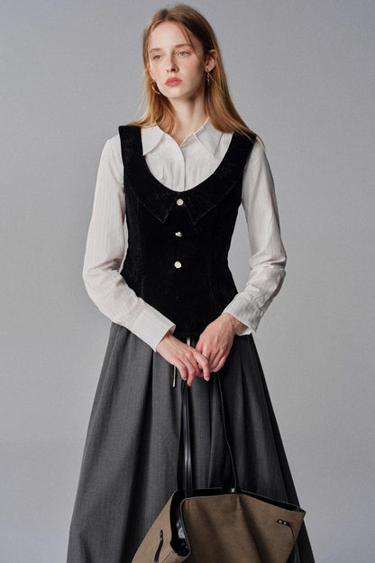 Mountains Seas Nordic French Retro Vest