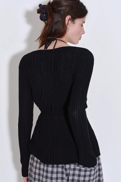 Slimming U-Neck Knitted Cardigan