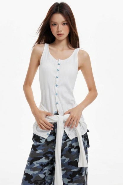 Slim Two Wear Cardigan Top